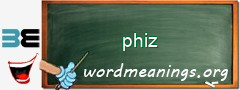 WordMeaning blackboard for phiz